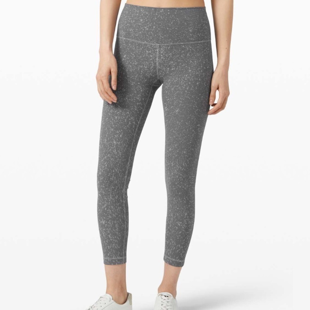 Lululemon Wunder Under High-Rise Tight *Spray 25" Size 10 - Washed Asphalt Grey